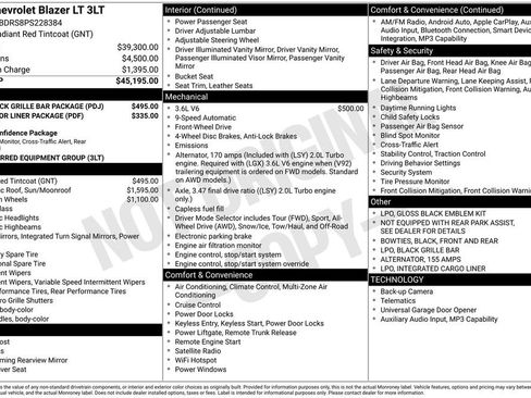 Used 2023 Chevrolet Blazer LT w/ LPO, Black Grille Bar Package FWD image 5