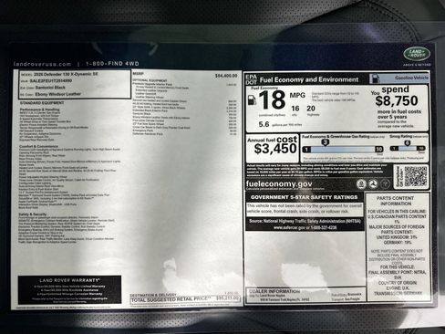 Used 2026 Land Rover Defender 130 X-Dynamic SE image 29