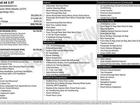 Used 2019 Audi A8 L 3.0T w/ Executive Package image 7