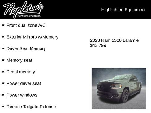 Used 2023 RAM 1500 Laramie AWD/4WD image 8