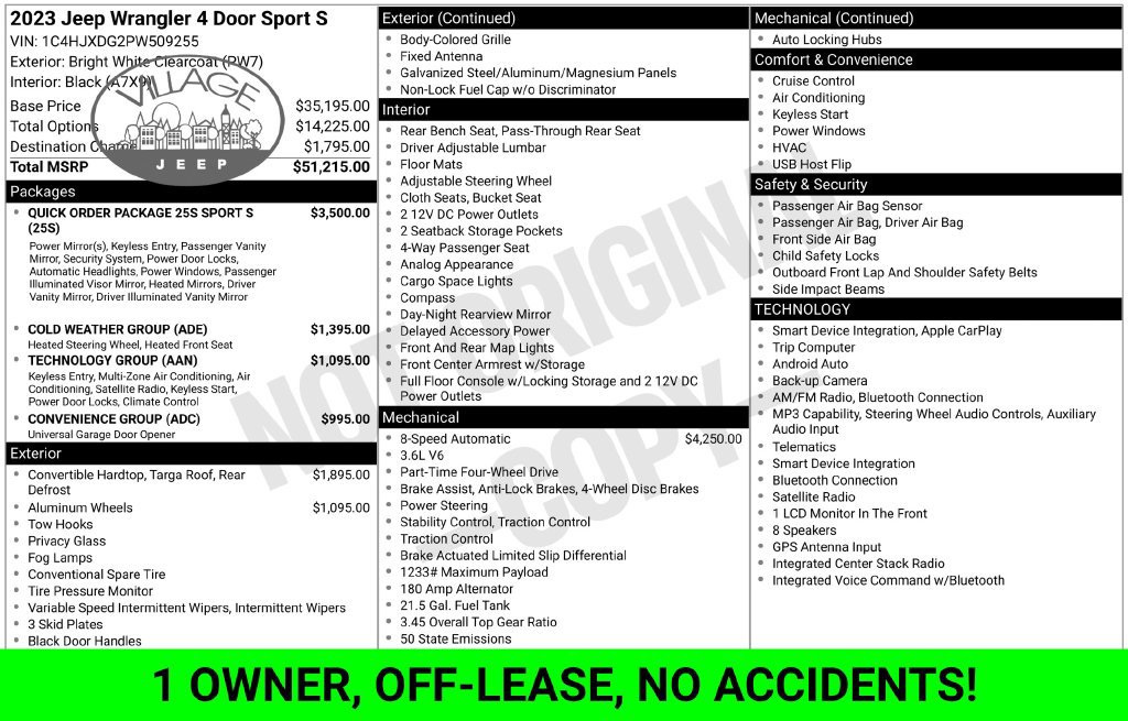 Used 2023 Jeep Wrangler Unlimited Sport AWD/4WD image 2