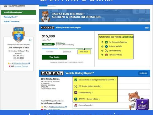 Used 2018 Acura TLX V6 image 9