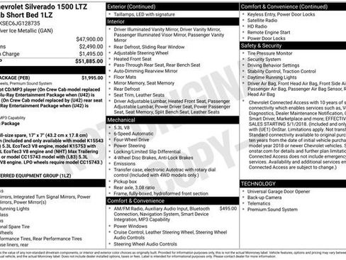 Used 2018 Chevrolet Silverado 1500 LTZ w/ Sport Package image 19