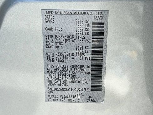 Used 2020 Nissan Pathfinder S FWD image 24