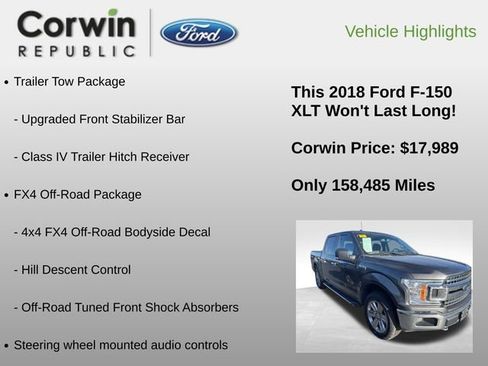 Used 2018 Ford F150 XLT w/ Equipment Group 302A Luxury image 6