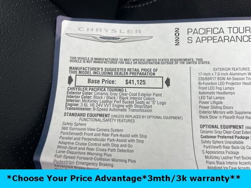 Certified 2022 Chrysler Pacifica Touring-L w/ S Appearance Package image 36