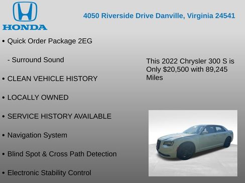 Used 2022 Chrysler 300 S RWD image 7