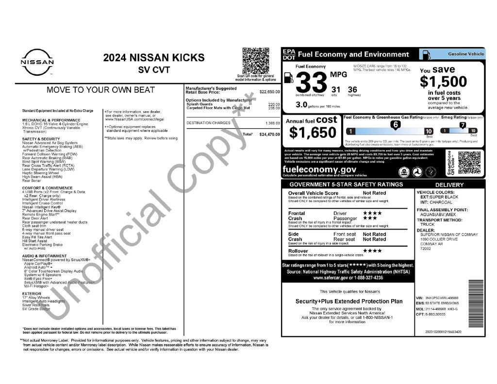 Certified 2024 Nissan Kicks SV FWD image 5