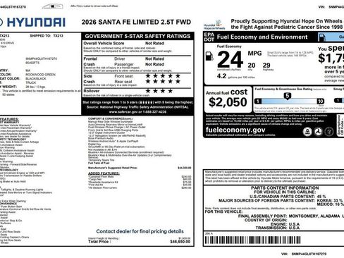 Used 2026 Hyundai Santa Fe Limited FWD image 2