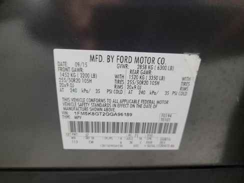 Used 2016 Ford Explorer Sport w/ Equipment Group 401A image 33