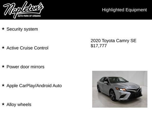 Used 2020 Toyota Camry SE FWD image 16