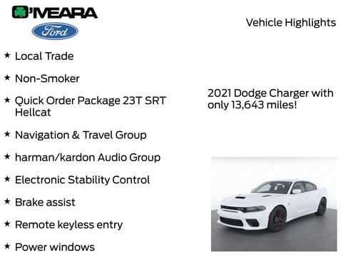 Used 2021 Dodge Charger SRT Hellcat w/ Harman/Kardon Audio Group RWD image 8