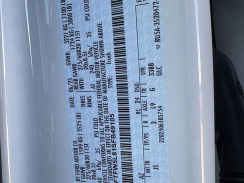 New 2025 Ford F150 Lariat w/ Equipment Group 501A Mid image 57