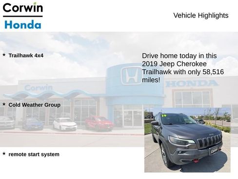 Used 2019 Jeep Cherokee Trailhawk w/ Comfort/Convenience Group AWD/4WD image 6