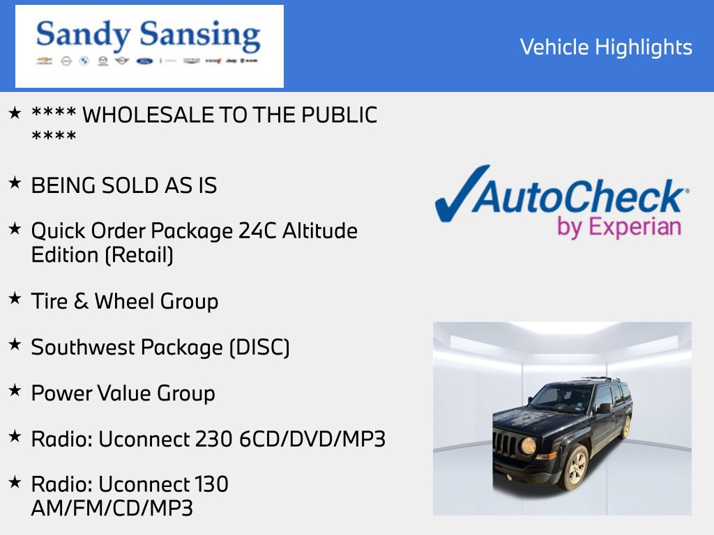 Used 2014 Jeep Patriot Sport w/ Power Value Group FWD image 7