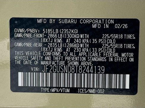 New 2026 Subaru Crosstrek 2.5i Limited AWD/4WD image 29
