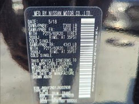 Used 2018 Nissan Armada SL w/ Moonroof Package image 29