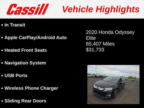 Used 2020 Honda Odyssey Elite image 3