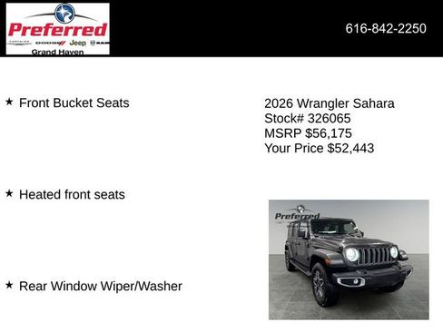 New 2026 Jeep Wrangler Unlimited Sahara AWD/4WD image 33