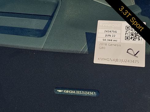 Used 2018 Genesis G80 3.3T Sport RWD image 25