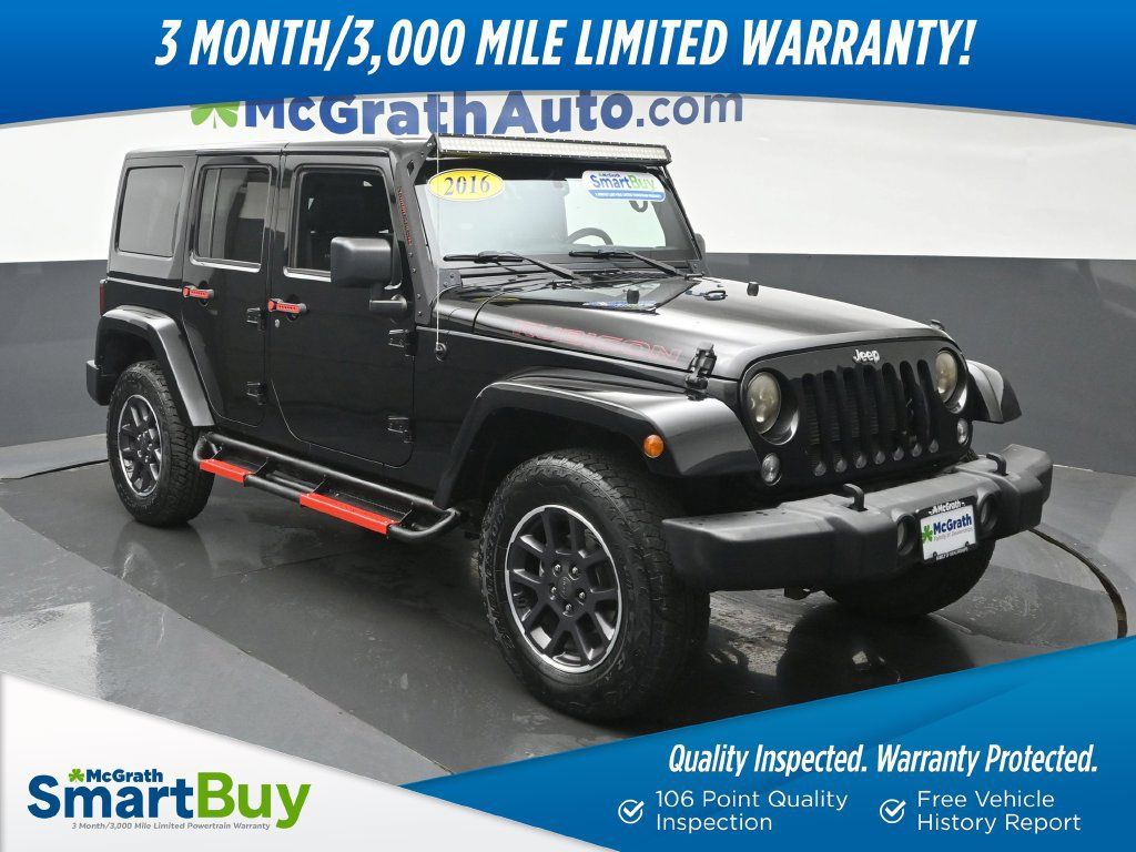 Used 2016 Jeep Wrangler Unlimited Rubicon w/ Max Tow Package AWD/4WD image 1