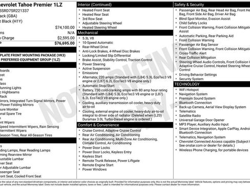 Used 2025 Chevrolet Tahoe Premier RWD image 11