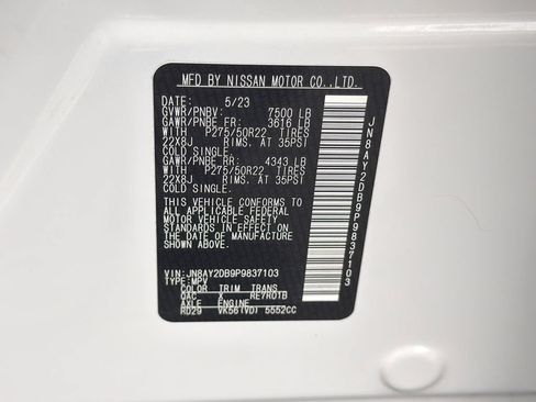 Used 2023 Nissan Armada Platinum w/ Captain's Chairs Package AWD/4WD image 40