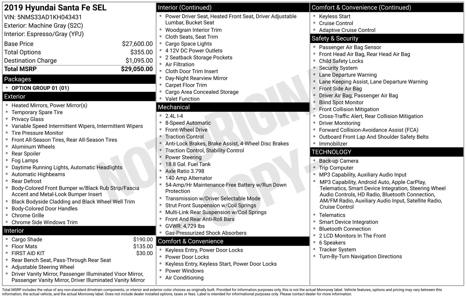 Used 2019 Hyundai Santa Fe SEL FWD image 37