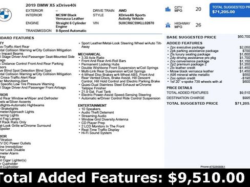 Used 2019 BMW X5 xDrive40i image 3