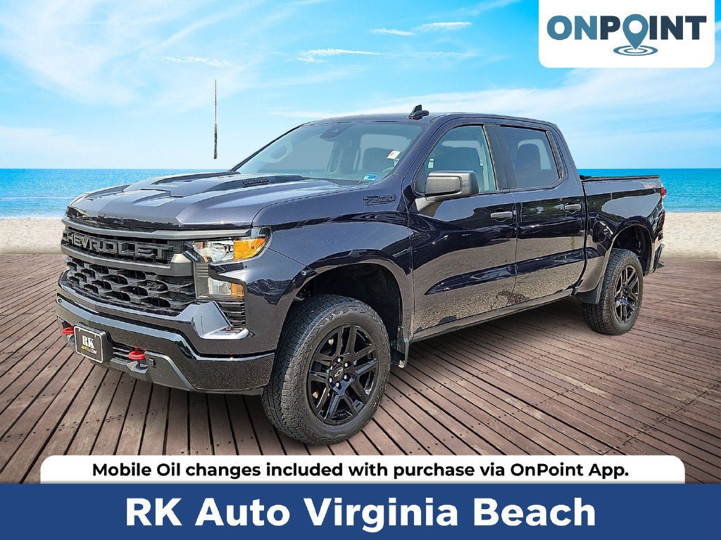 Used 2024 Chevrolet Silverado 1500 Custom Trail Boss w/ LPO, Dark Essentials Package AWD/4WD 360° Tour