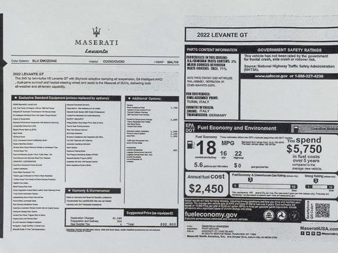 Used 2022 Maserati Levante GT image 48