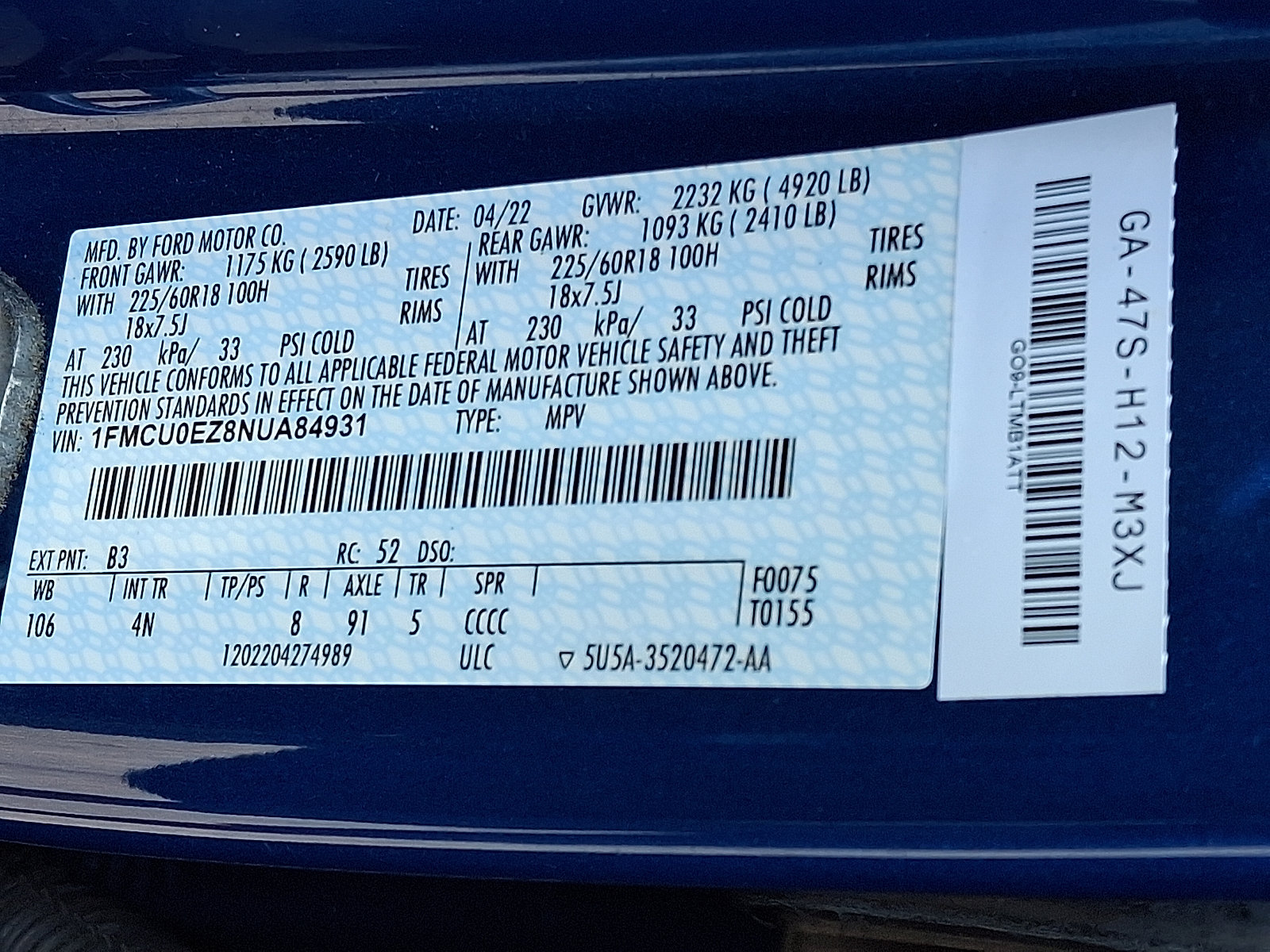 Used 2022 Ford Escape SE FWD image 27