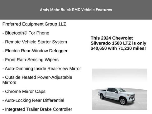 Used 2024 Chevrolet Silverado 1500 LTZ w/ LTZ Convenience Package II AWD/4WD image 16