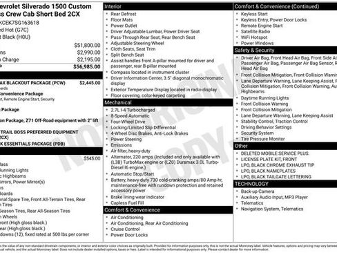 Used 2025 Chevrolet Silverado 1500 Custom Trail Boss w/ Turbomax Blackout Package AWD/4WD image 32