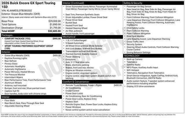 New 2026 Buick Encore GX Sport Touring w/ Comfort Package AWD/4WD image 23