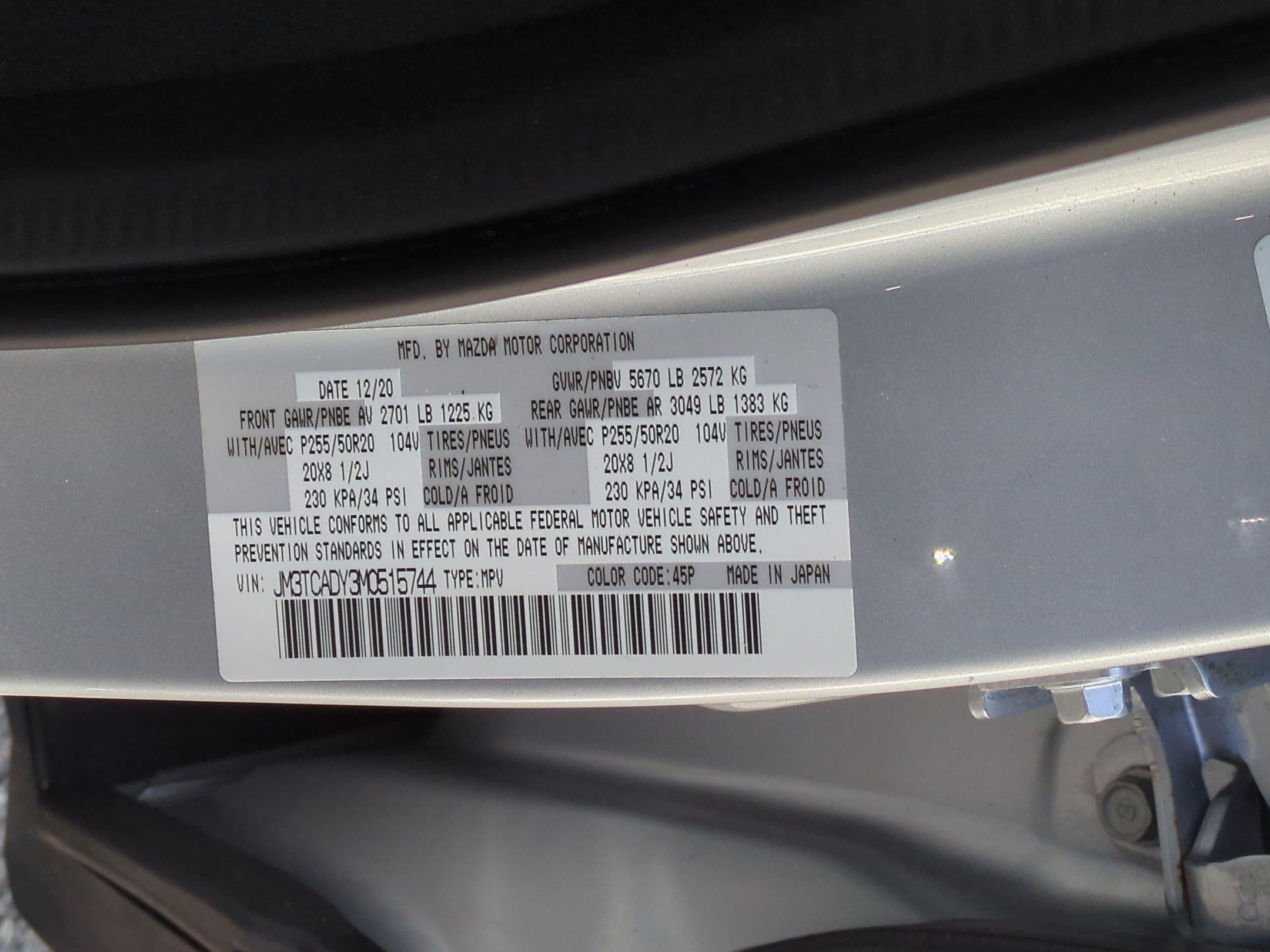 Used 2021 MAZDA CX-9 Grand Touring FWD image 35