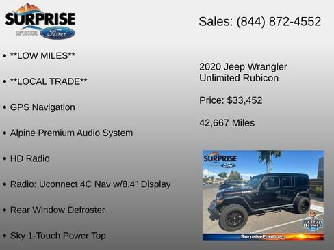 Used 2020 Jeep Wrangler Unlimited Rubicon AWD/4WD image 27