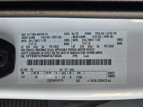 Used 2022 Ford F150 XL w/ Equipment Group 101A High image 28