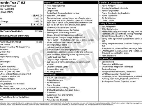Used 2015 Chevrolet Trax LT w/ LPO, Protection Package AWD/4WD image 29