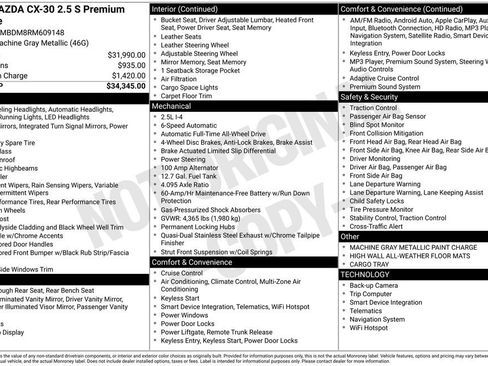 Certified 2024 MAZDA CX-30 AWD 2.5 S w/ Premium Package image 26