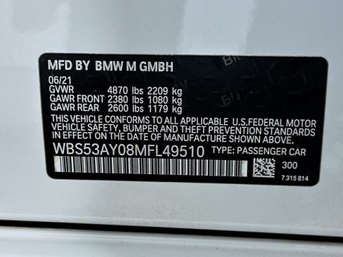 Used 2021 BMW M3 w/ Parking Assistance Package RWD image 32