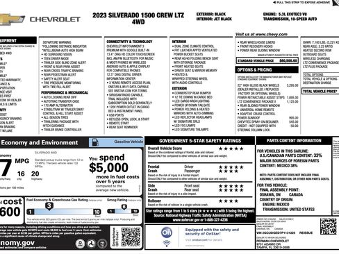 Used 2023 Chevrolet Silverado 1500 LTZ w/ LTZ Convenience Package II AWD/4WD image 2