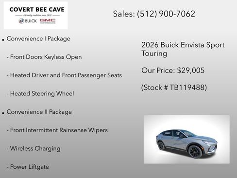 New 2026 Buick Envista Sport Touring w/ Convenience I Package image 12