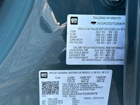 New 2026 Chevrolet Silverado 1500 Custom Trail Boss w/ Dark Appearance Package image 27