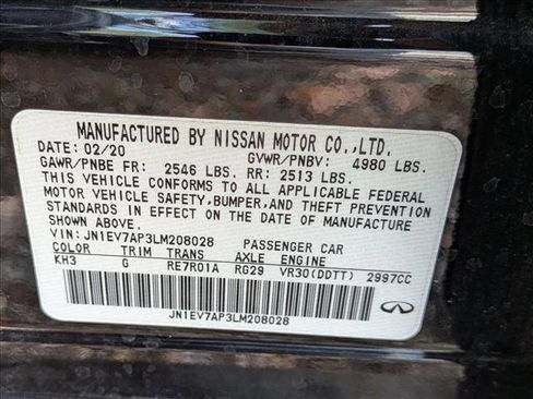Used 2020 INFINITI Q50 Luxe w/ Essential Package (3.0T Luxe) RWD image 18