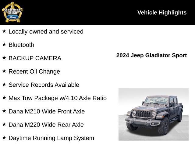 Used 2024 Jeep Gladiator Sport AWD/4WD image 2