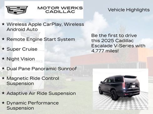 Certified 2025 Cadillac Escalade V w/ LPO, ONYX Package AWD/4WD image 14