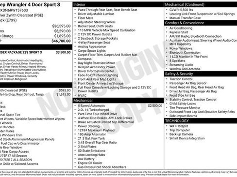 Used 2024 Jeep Wrangler Unlimited Sport AWD/4WD image 37