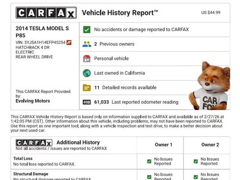 Used 2014 Tesla Model S P85 image 2