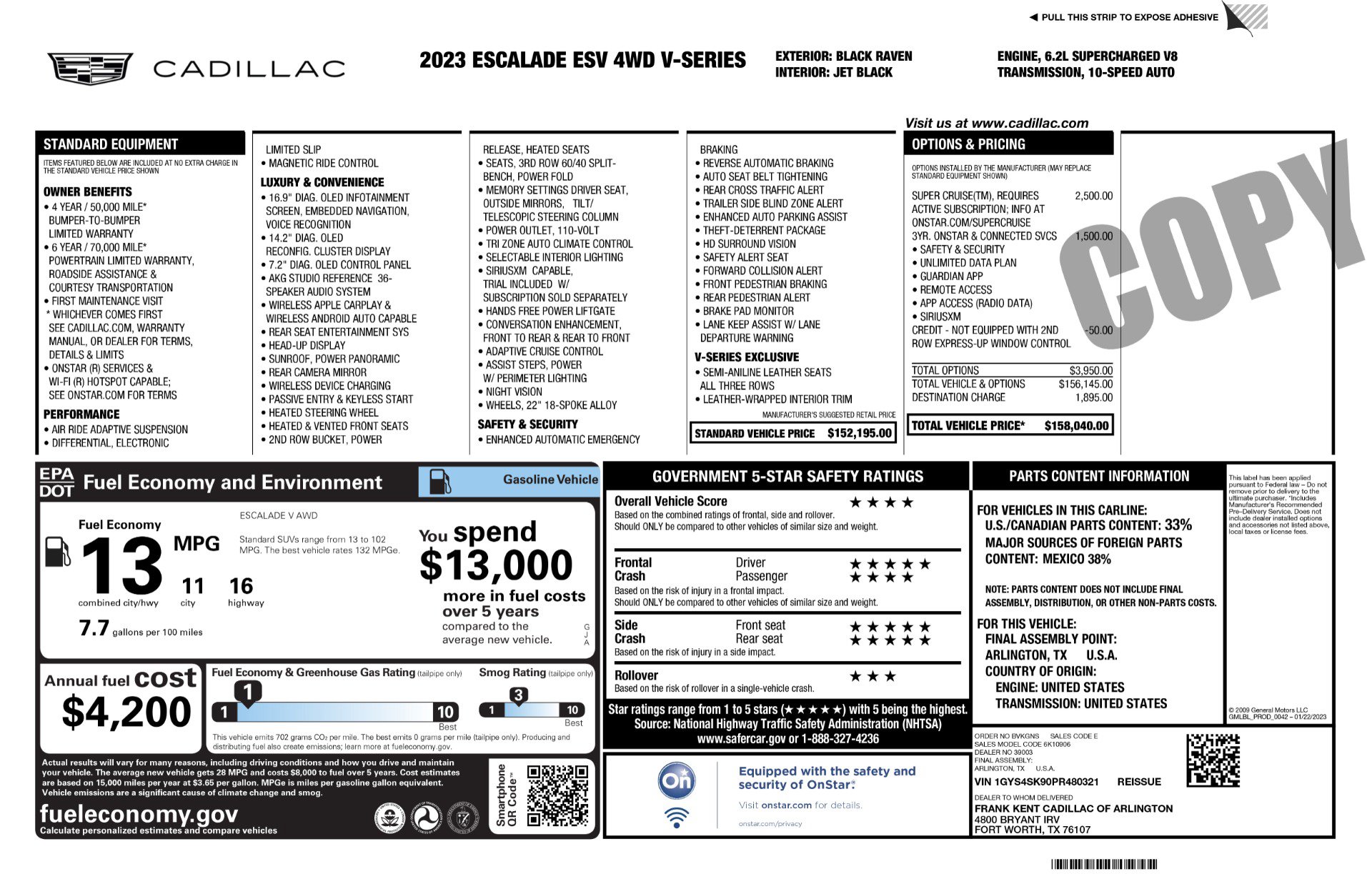 Used 2023 Cadillac Escalade ESV V AWD/4WD image 24